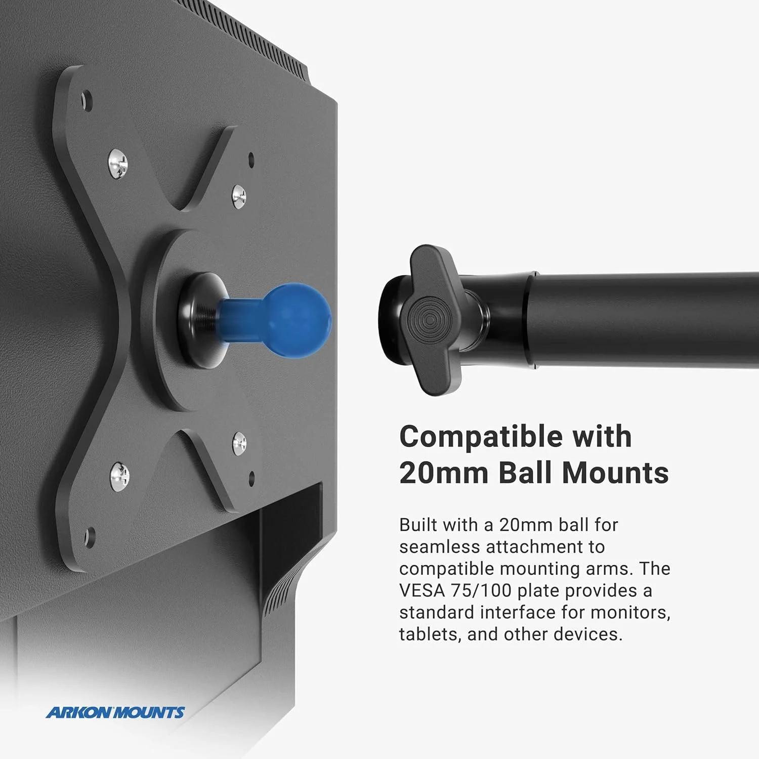 پایه نگهدارنده دریل سنگین ARKON با قابلیت تنظیم زاویه برای دستگاه های سازگار با VESA 75 / VESA 100