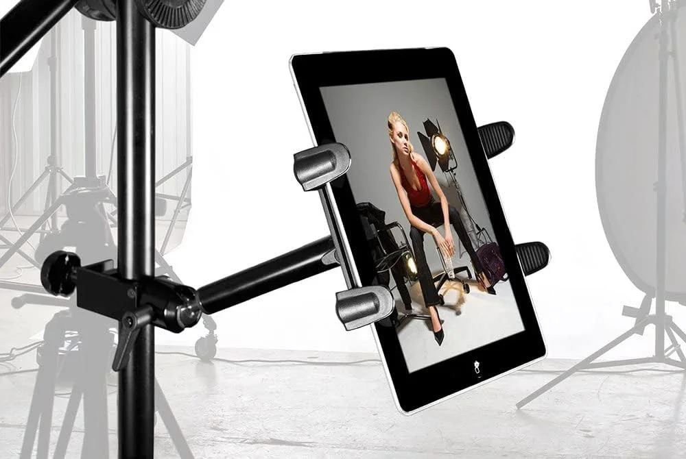 پایه گیره ای تبلت سنگین ARKON برای میز یا تردمیل | نگهدارنده تبلت جهانی | گیره C قوی | سازگار با آیپد، سامسونگ، گوگل، هواوی، نوکیا و غیره | TAB804