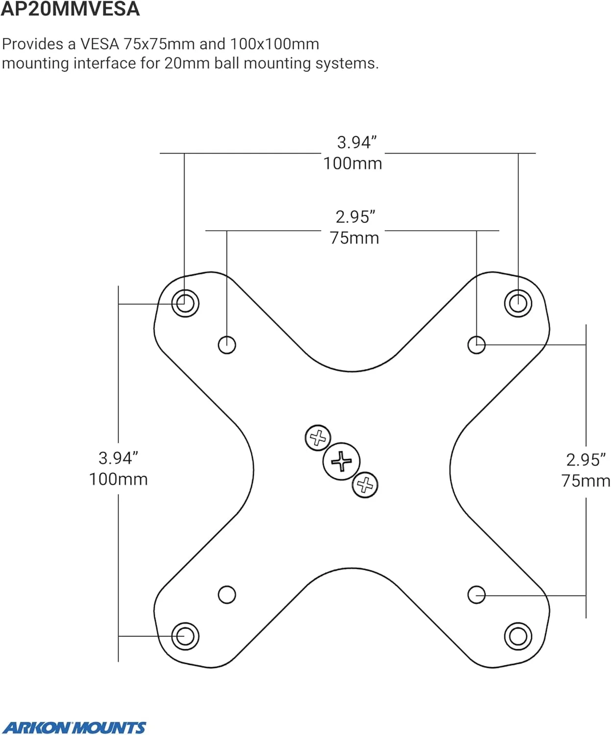 پایه نگهدارنده دریل سنگین ARKON با قابلیت تنظیم زاویه برای دستگاه های سازگار با VESA 75 / VESA 100
