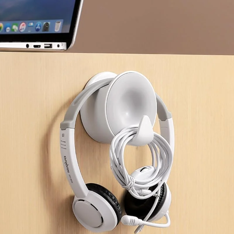 نگهدارنده هدفون یونیورسال، آویز هدست بازی چسبی، قلاب نصب روی میز و دیوار برای همه هدفون ها، بسته 2 عددی