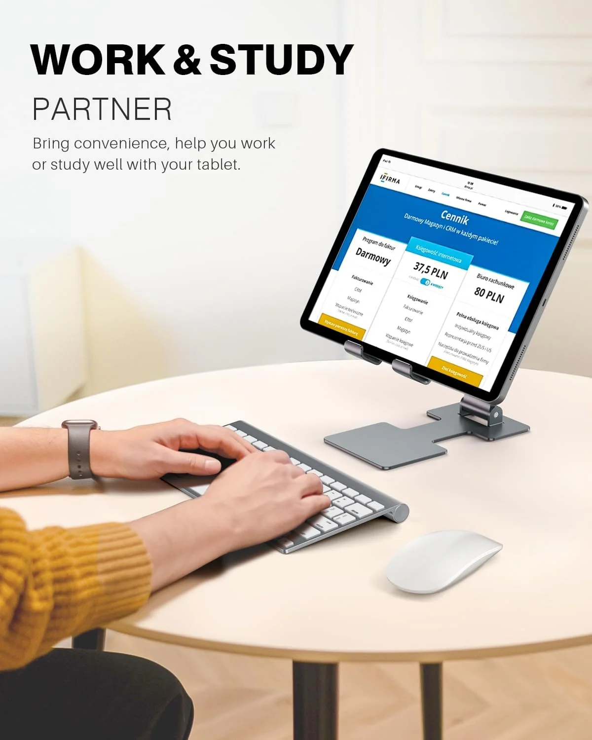 پایه تبلت Anozer، نگهدارنده تبلت قابل تنظیم برای میز، تاشو برای پایه آیپد مناسب آیپد ایر 5/4/مینی 6/مینی 5/10.2/پرو 12.9/پرو 11، مانیتور قابل حمل، Surface (4-13 اینچ) - خاکستری