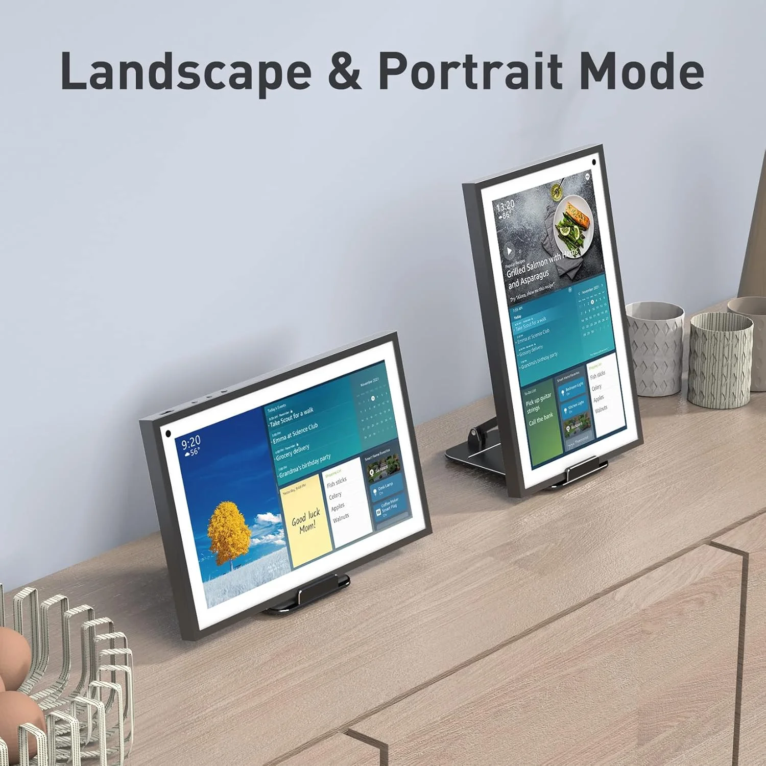 پایه آلومینیومی الموز شو 15، پایه شیب دار برای نمایشگر هوشمند 15.6 اینچی و آیپد/تبلت تا 18 اینچ، دارای سینی ذخیره سازی، اندازه جمع و جور، بادوام و پایدار (مشکی)