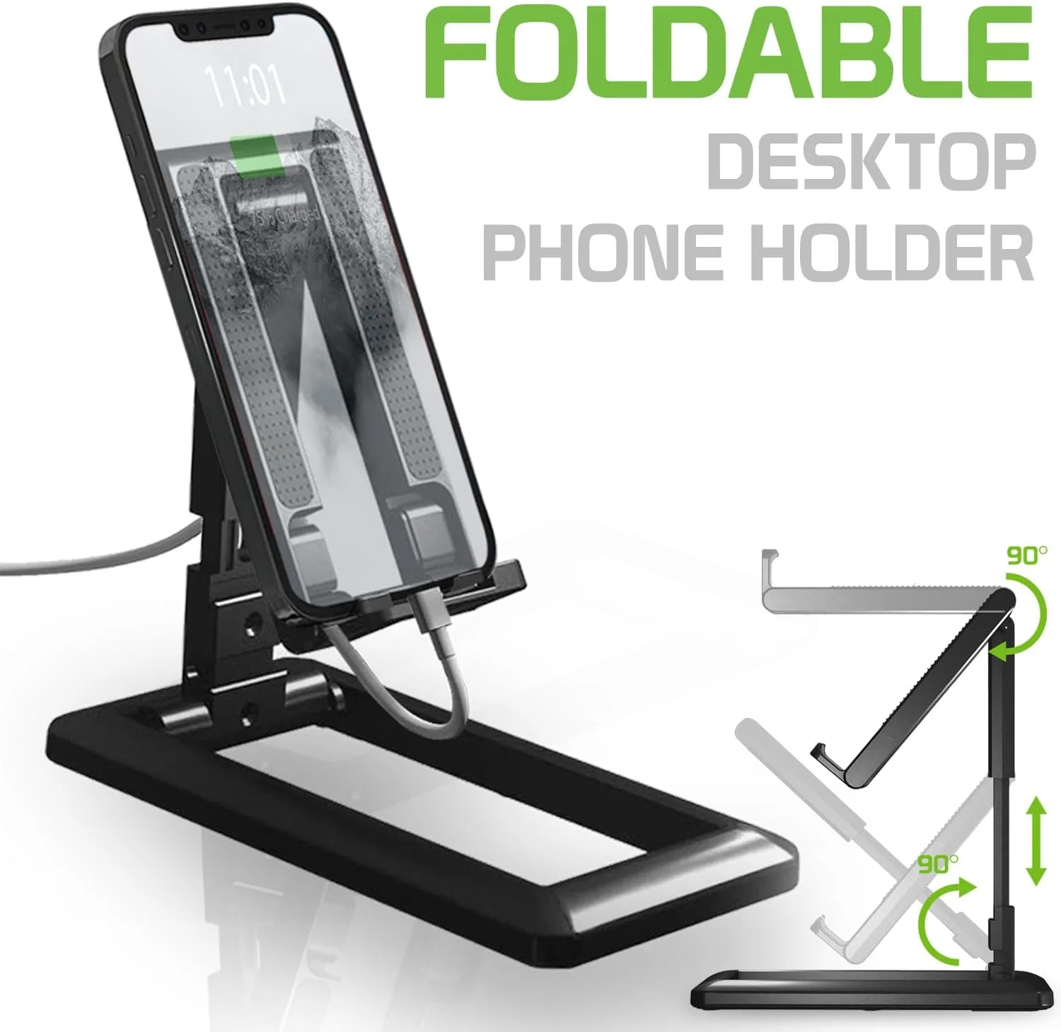 Smartphone and Stand, Tablet Stand, Compatible for Apple iPhones, Samsung Galaxy Smartphones, Google Pixel, Moto Series Phones