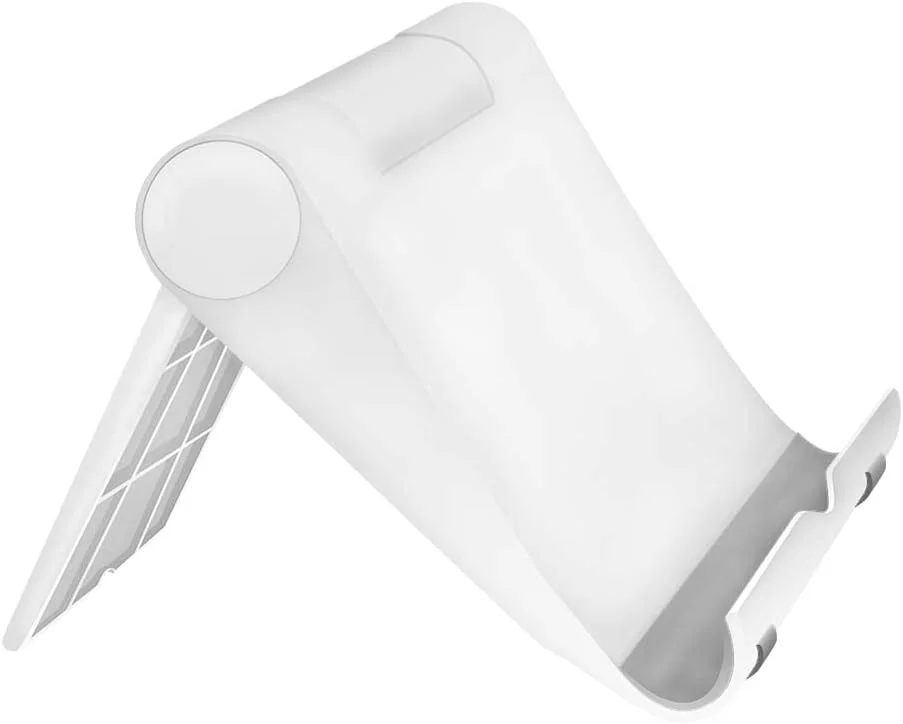 پایه نگهدارنده قابل تنظیم تلفن همراه برای میز، هولدر تلفن قابل حمل سازگار با اکثر آیفون، سامسونگ و سایر تلفن های هوشمند - سفید