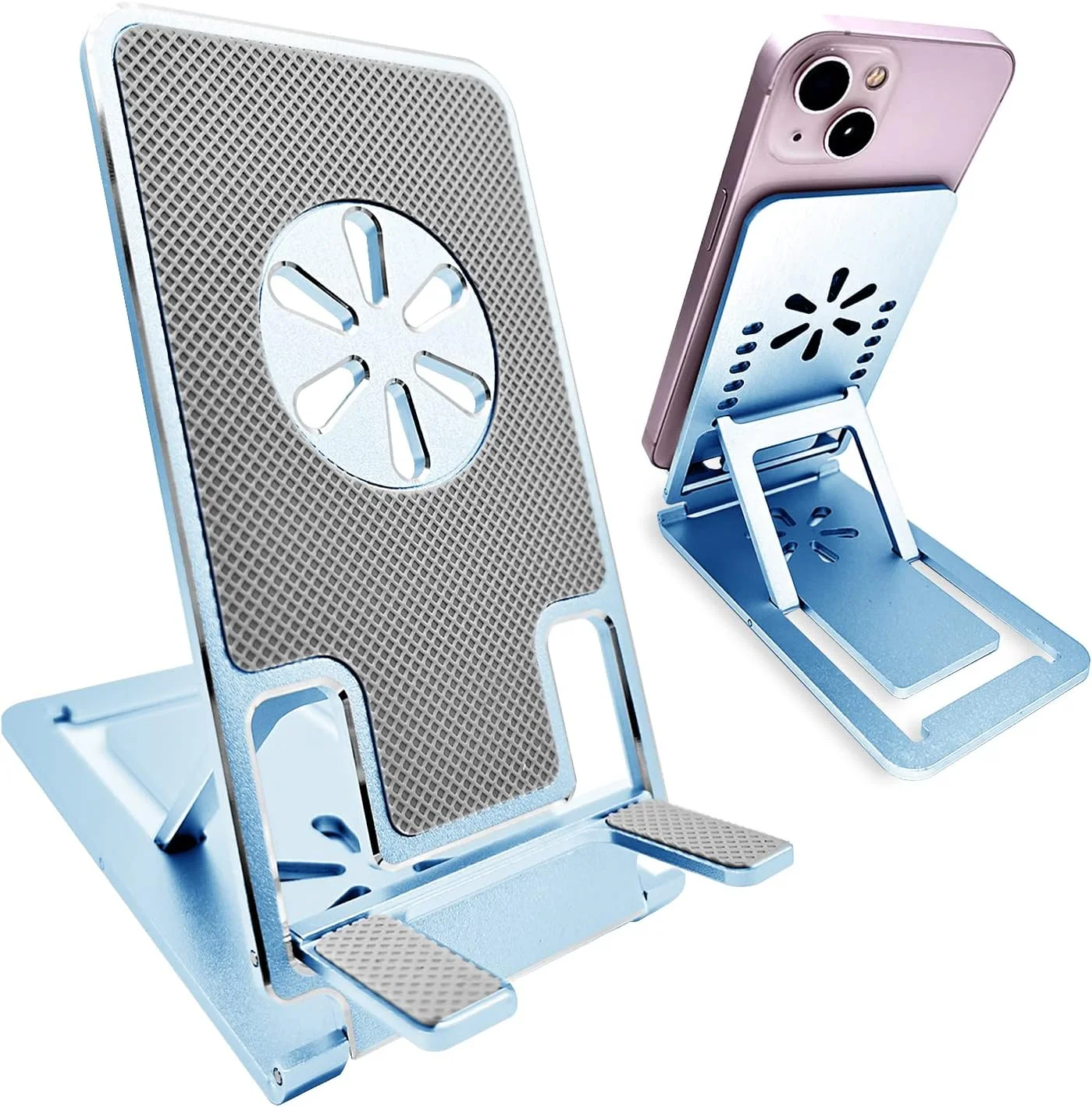 پایه نگهدارنده گوشی موبایل برای میز، هولدر قابل تنظیم فلزی ممتاز قابل حمل تبلت، پایه محکم برای لوازم جانبی آشپزخانه اداری رومیزی، سازگار با آیفون آیپد، تلفن 13، 14، پلاس، پرو مکس، کیندل آیفون