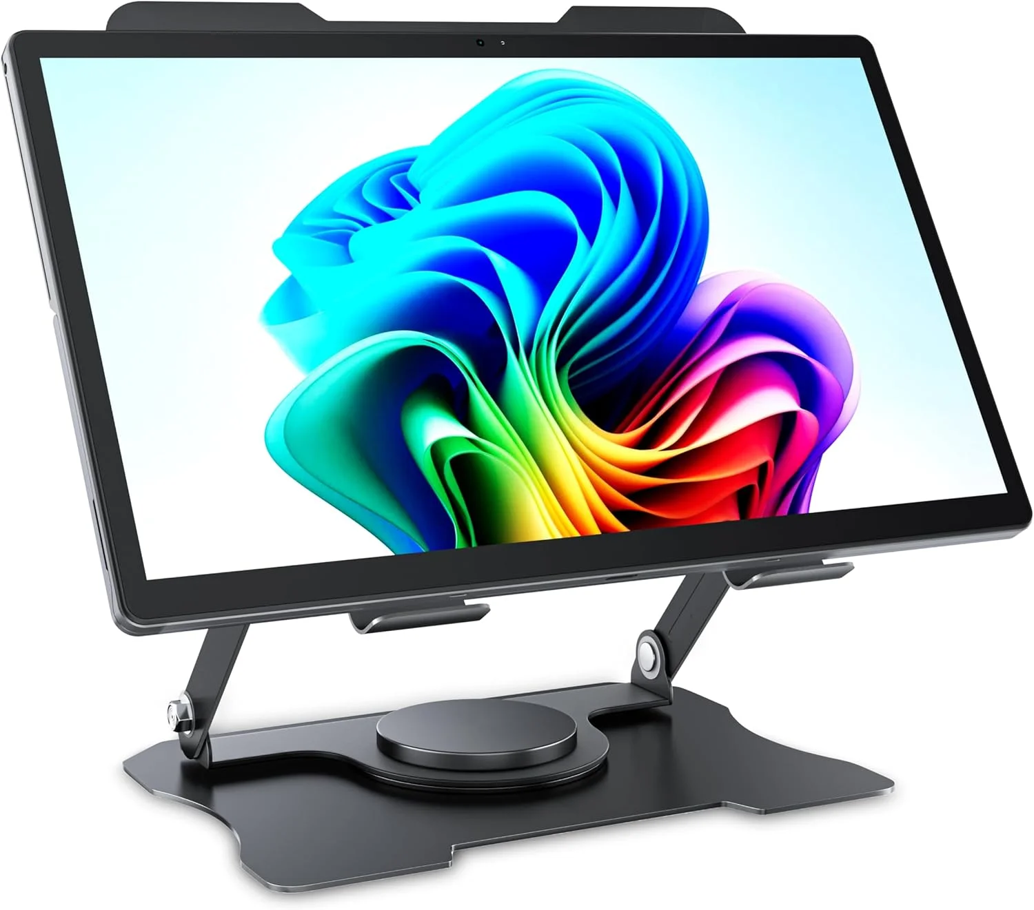 پایه نگهدارنده تبلت و لپ‌تاپ قابل تنظیم، ارگونومیک با فولاد کربنی و دریچه خنک‌کننده، پایه تاشو قابل حمل سازگار با تبلت‌ها و لپ‌تاپ‌های 10-16 اینچی