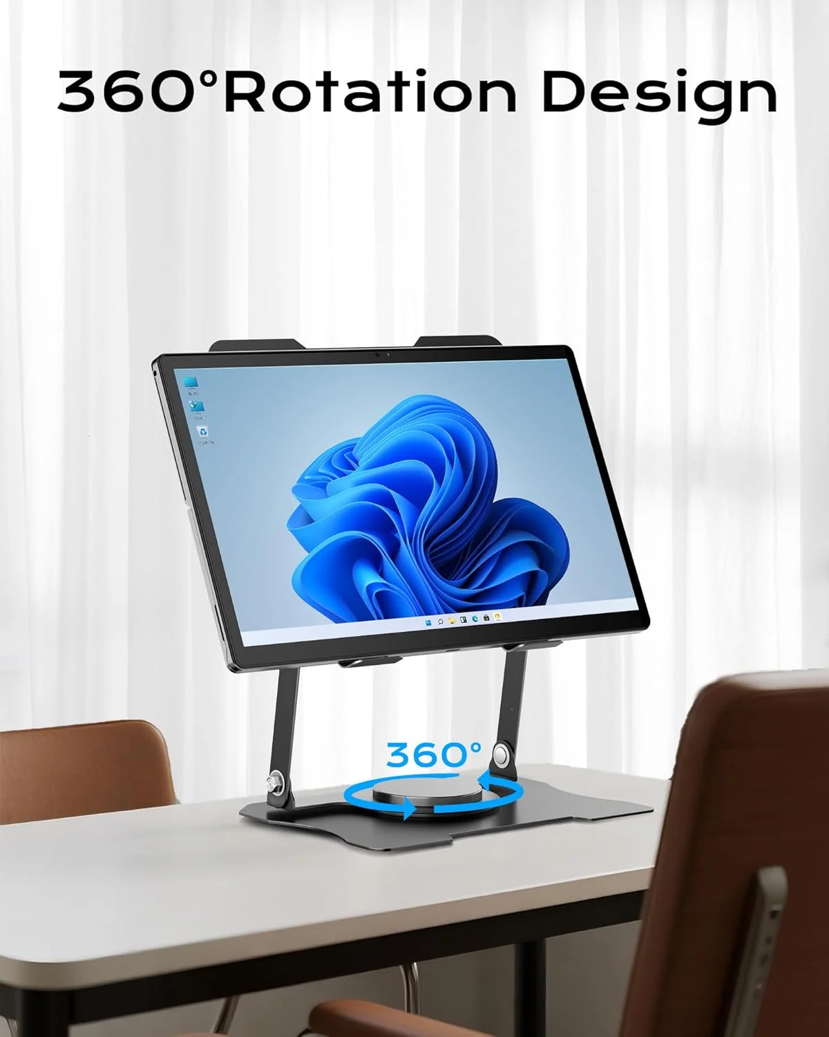 پایه نگهدارنده تبلت و لپ‌تاپ قابل تنظیم، ارگونومیک با فولاد کربنی و دریچه خنک‌کننده، پایه تاشو قابل حمل سازگار با تبلت‌ها و لپ‌تاپ‌های 10-16 اینچی
