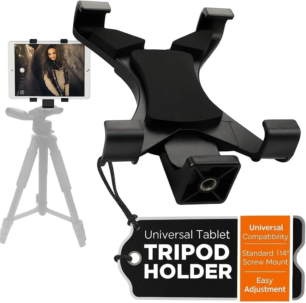 آداپتور نگهدارنده تبلت سه پایه یونیورسال Acuvar برای آیپد، پرو 11، ایر 11، گلکسی تب، مایکروسافت سرفیس تا 8 اینچ به صورت عمودی یا 11 اینچ به صورت افقی و بسیاری از تبلت های دیگر سازگار با سه پایه/تک پایه آداپتور نگهدارنده تبلت سه پایه یونیورسال Acuvar برای آیپد، پرو 11، ایر 11، گلکسی تب، مایکروسافت سرفیس تا 8 اینچ به صورت عمودی یا 11 اینچ به صورت افقی و بسیاری از تبلت های دیگر سازگار با سه پایه/تک پایه