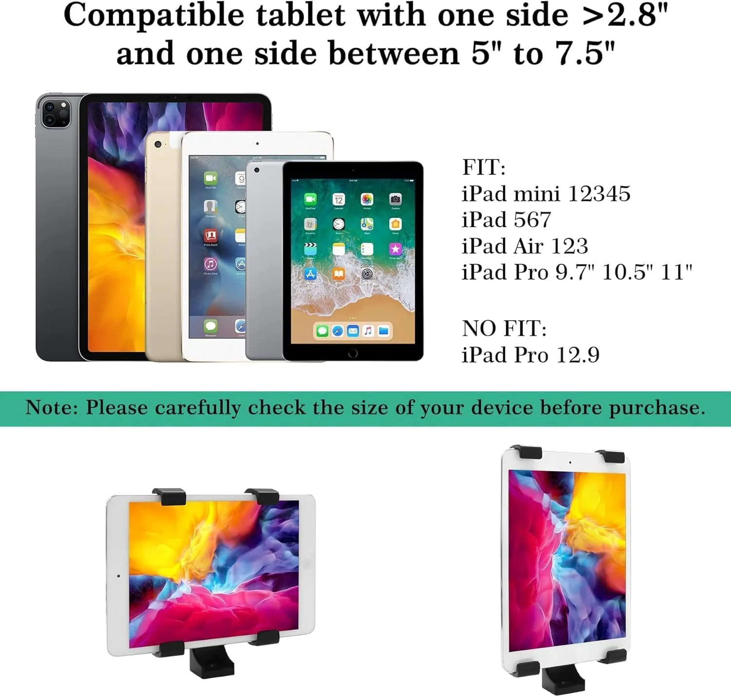 آداپتور نگهدارنده تبلت سه پایه یونیورسال Acuvar برای آیپد، پرو 11، ایر 11، گلکسی تب، مایکروسافت سرفیس تا 8 اینچ به صورت عمودی یا 11 اینچ به صورت افقی و بسیاری از تبلت های دیگر سازگار با سه پایه/تک پایه آداپتور نگهدارنده تبلت سه پایه یونیورسال Acuvar برای آیپد، پرو 11، ایر 11، گلکسی تب، مایکروسافت سرفیس تا 8 اینچ به صورت عمودی یا 11 اینچ به صورت افقی و بسیاری از تبلت های دیگر سازگار با سه پایه/تک پایه