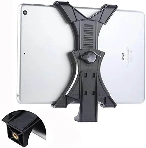 پایه نگهدارنده تبلت 7-10 اینچی به همراه سه پایه با دسته تفنگی و رزوه 1/4-20 مناسب برای آیپد پرو 11 10.5 9.7 ایر مینی گلکسی تب (نگهدارنده گوشی هوشمند برای گلکسی S23 S24 Ultra و گوشی 15 14 13 PRO MAX)
