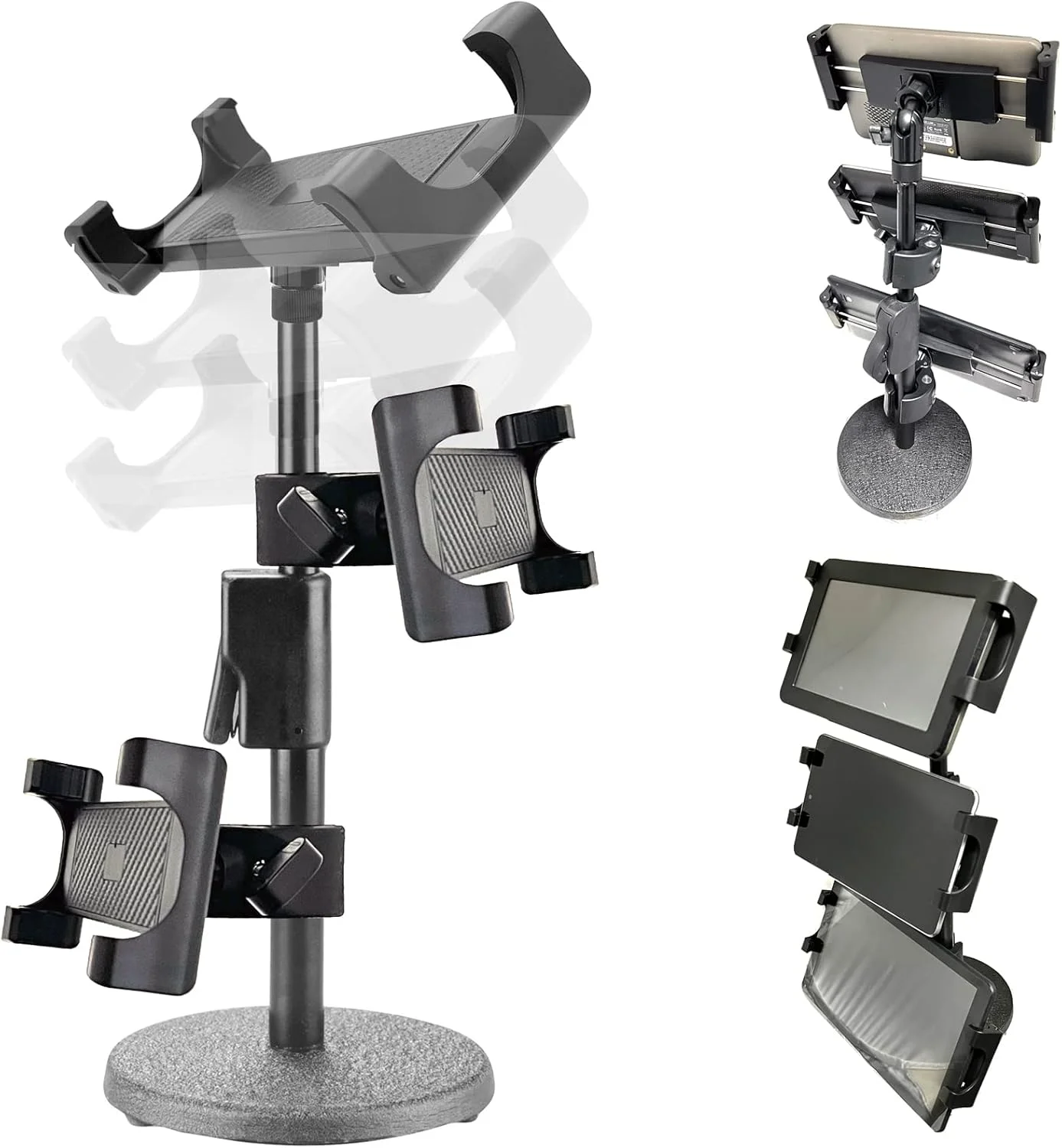 پایه نگهدارنده رومیزی تبلت/گوشی هوشمند یونیورسال 3 در 1 با پایه فلزی، مناسب تبلت و گوشی های 6 تا 13 اینچی پایه نگهدارنده رومیزی تبلت/گوشی هوشمند یونیورسال 3 در 1 با پایه فلزی، مناسب تبلت و گوشی های 6 تا 13 اینچی