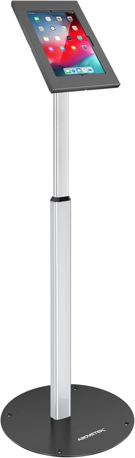 پایه زمینی آیپد ضد سرقت AboveTEK، پایه تبلت کیوسک امنیتی قوی POS، پایه زمینی تبلت با قابلیت تنظیم ارتفاع با مکانیزم قفل و کلید برای آیپد و گلکسی تب 10.9-11 اینچی، ایده آل برای کسب و کارهای خرده فروشی پایه زمینی آیپد ضد سرقت AboveTEK، پایه تبلت کیوسک امنیتی قوی POS، پایه زمینی تبلت با قابلیت تنظیم ارتفاع با مکانیزم قفل و کلید برای آیپد و گلکسی تب 10.9-11 اینچی، ایده آل برای کسب و کارهای خرده فروشی