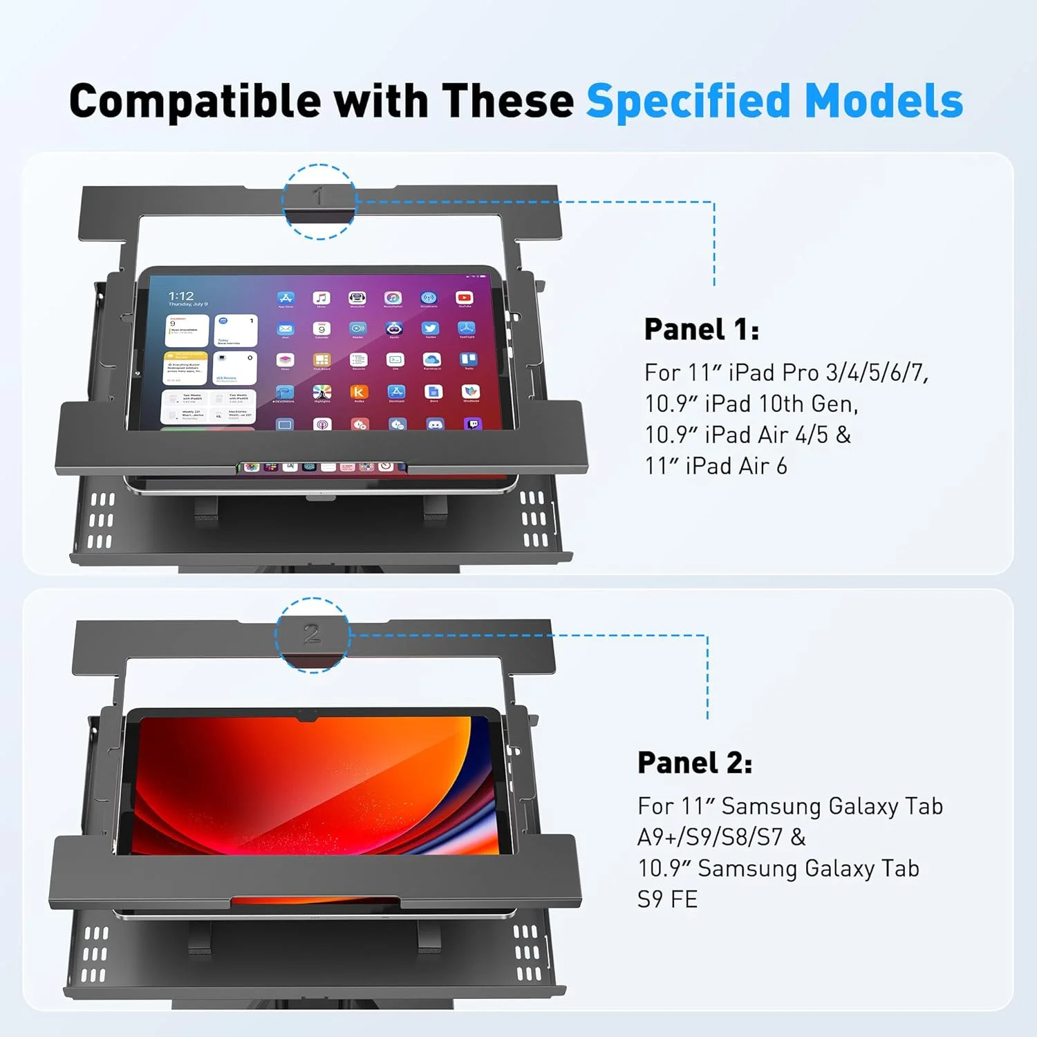 پایه زمینی آیپد ضد سرقت AboveTEK، پایه تبلت کیوسک امنیتی قوی POS، پایه زمینی تبلت با قابلیت تنظیم ارتفاع با مکانیزم قفل و کلید برای آیپد و گلکسی تب 10.9-11 اینچی، ایده آل برای کسب و کارهای خرده فروشی پایه زمینی آیپد ضد سرقت AboveTEK، پایه تبلت کیوسک امنیتی قوی POS، پایه زمینی تبلت با قابلیت تنظیم ارتفاع با مکانیزم قفل و کلید برای آیپد و گلکسی تب 10.9-11 اینچی، ایده آل برای کسب و کارهای خرده فروشی