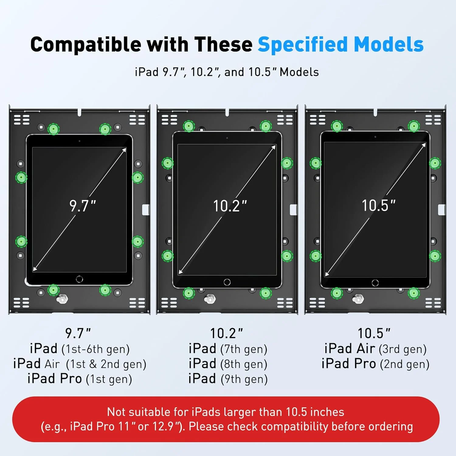 پایه تبلت ضد سرقت AboveTEK - پایه قفل شونده و امنیتی آیپد، پایه POS رومیزی و دیواری، پایه کیوسک چرخان 360 درجه برای آیپد/آیپد ایر/آیپد پرو - ایده آل برای کسب و کارهای خرده فروشی (مشکی) پایه تبلت ضد سرقت AboveTEK - پایه قفل شونده و امنیتی آیپد، پایه POS رومیزی و دیواری، پایه کیوسک چرخان 360 درجه برای آیپد/آیپد ایر/آیپد پرو - ایده آل برای کسب و کارهای خرده فروشی (مشکی)