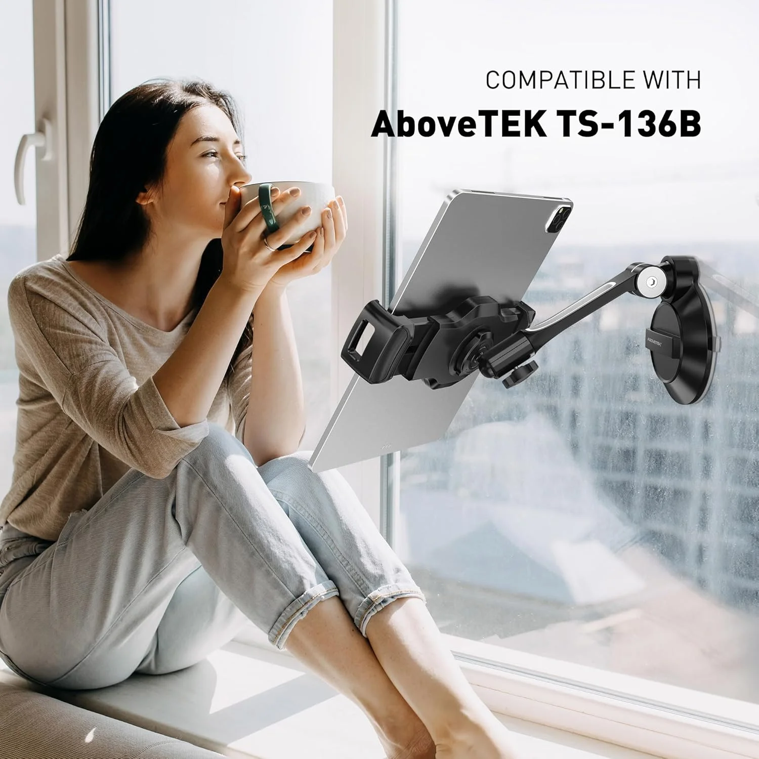 نگهدارنده تبلت AboveTEK برای تبلت و تلفن 4.7 تا 13.5 اینچی (فقط نگهدارنده)، قابل استفاده با پایه تبلت سازگار به عنوان پایه گیره تاشو گردان برای میز آشپزخانه و اداره نگهدارنده تبلت AboveTEK برای تبلت و تلفن 4.7 تا 13.5 اینچی (فقط نگهدارنده)، قابل استفاده با پایه تبلت سازگار به عنوان پایه گیره تاشو گردان برای میز آشپزخانه و اداره