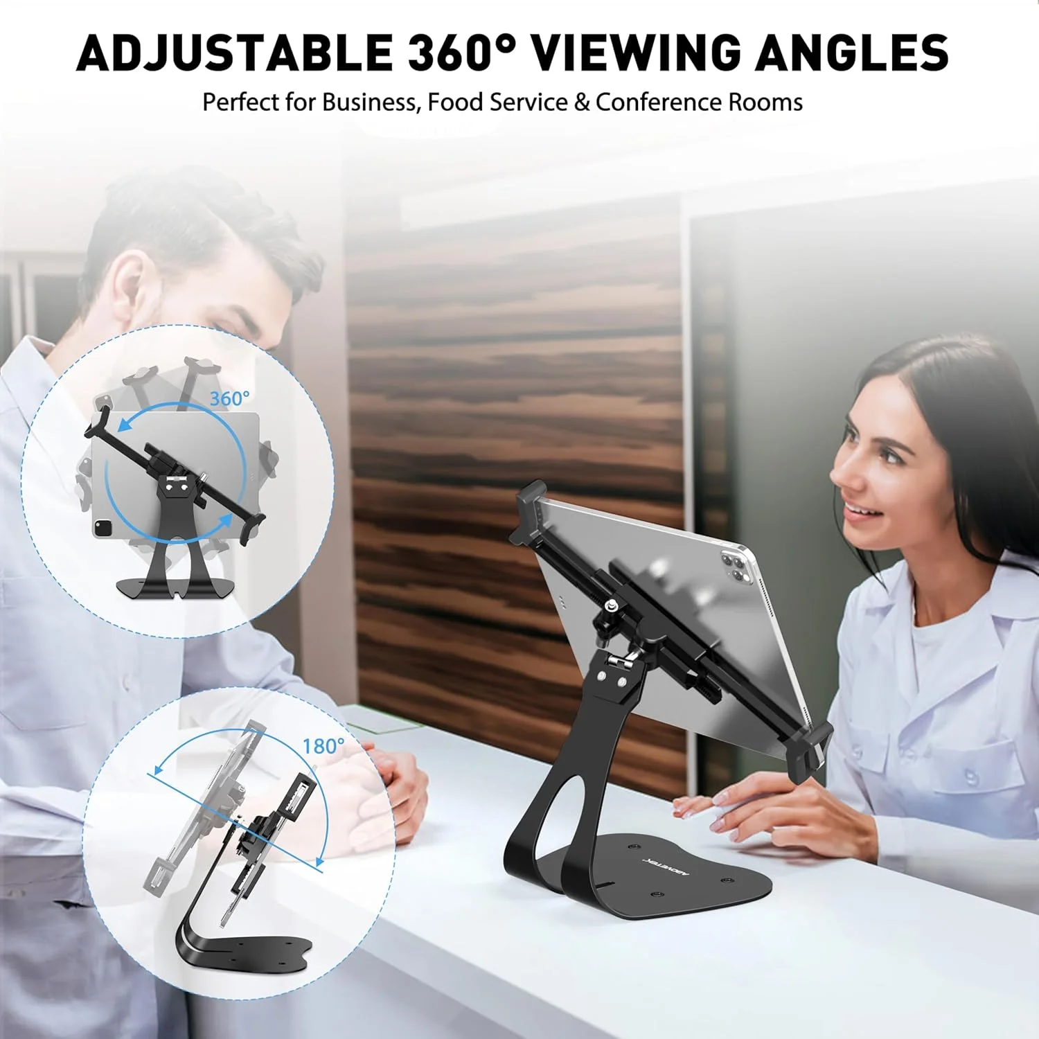 پایه کیوسک آیپد ضد سرقت AboveTEK، پایه تبلت POS با چرخش 360 درجه با کابل امنیتی و کلید، مناسب برای آیپد 7 تا 13 اینچی و Samsung Galaxy Tab، ایده آل برای خرده فروشی و تجارت پایه کیوسک آیپد ضد سرقت AboveTEK، پایه تبلت POS با چرخش 360 درجه با کابل امنیتی و کلید، مناسب برای آیپد 7 تا 13 اینچی و Samsung Galaxy Tab، ایده آل برای خرده فروشی و تجارت