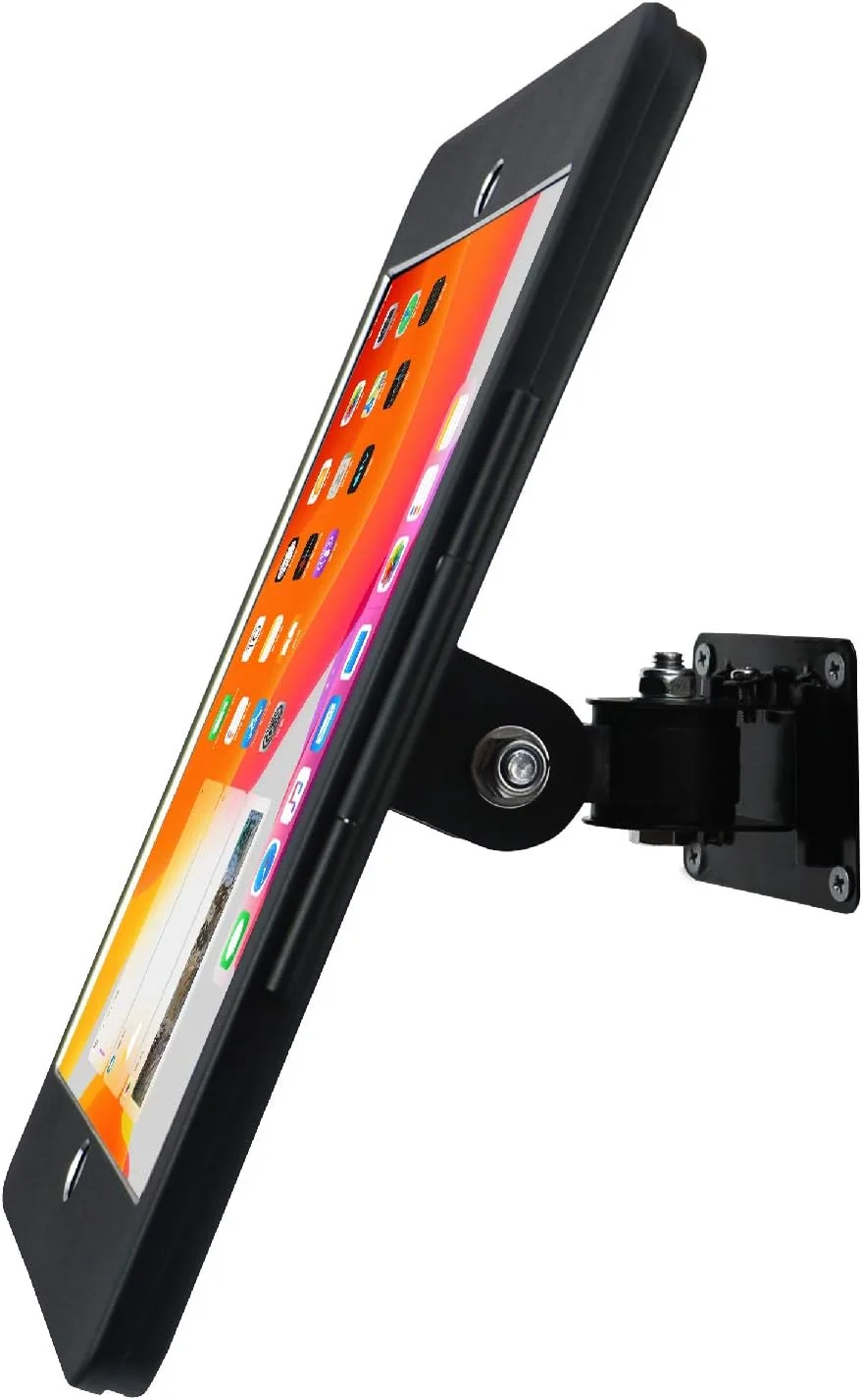 پایه دیواری تبلت برای آیپد 10.2 اینچی (نسل 7، 8، 9)، با قفل و کلید ضد سرقت، طراحی چرخشی با تنظیم دلخواه، چند زاویه، فلزی (مشکی) پایه دیواری تبلت برای آیپد 10.2 اینچی (نسل 7، 8، 9)، با قفل و کلید ضد سرقت، طراحی چرخشی با تنظیم دلخواه، چند زاویه، فلزی (مشکی)