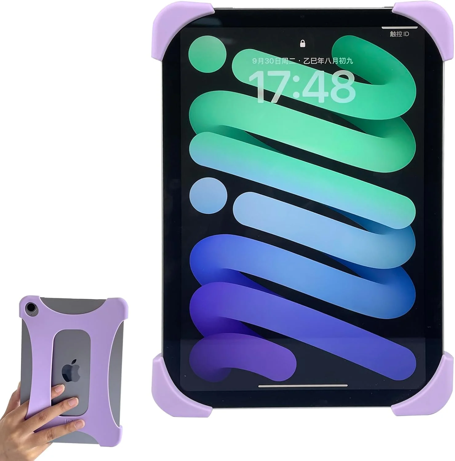 نگهدارنده انگشتی سیلیکونی ضد لغزش ZhaoCo برای آیپد مینی 7 (A17 Pro) 2024 / آیپد مینی 6 2021 8.3 اینچ - بنفش