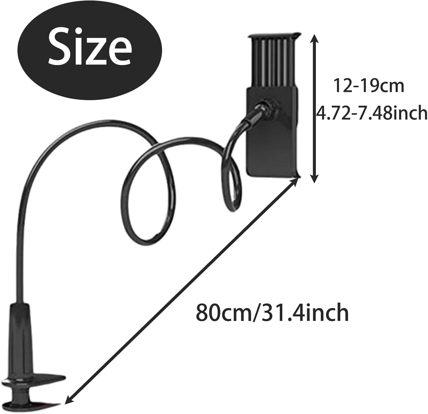 نگهدارنده تبلت، پایه تبلت تخت خوابی با بازوی منعطف گردنی و گیره 360 درجه، نگهدارنده تبلت با گیره بازوی منعطف، نگهدارنده کتابخوان الکترونیکی برای مطالعه در تخت، مشکی نگهدارنده تبلت، پایه تبلت تخت خوابی با بازوی منعطف گردنی و گیره 360 درجه، نگهدارنده تبلت با گیره بازوی منعطف، نگهدارنده کتابخوان الکترونیکی برای مطالعه در تخت، مشکی