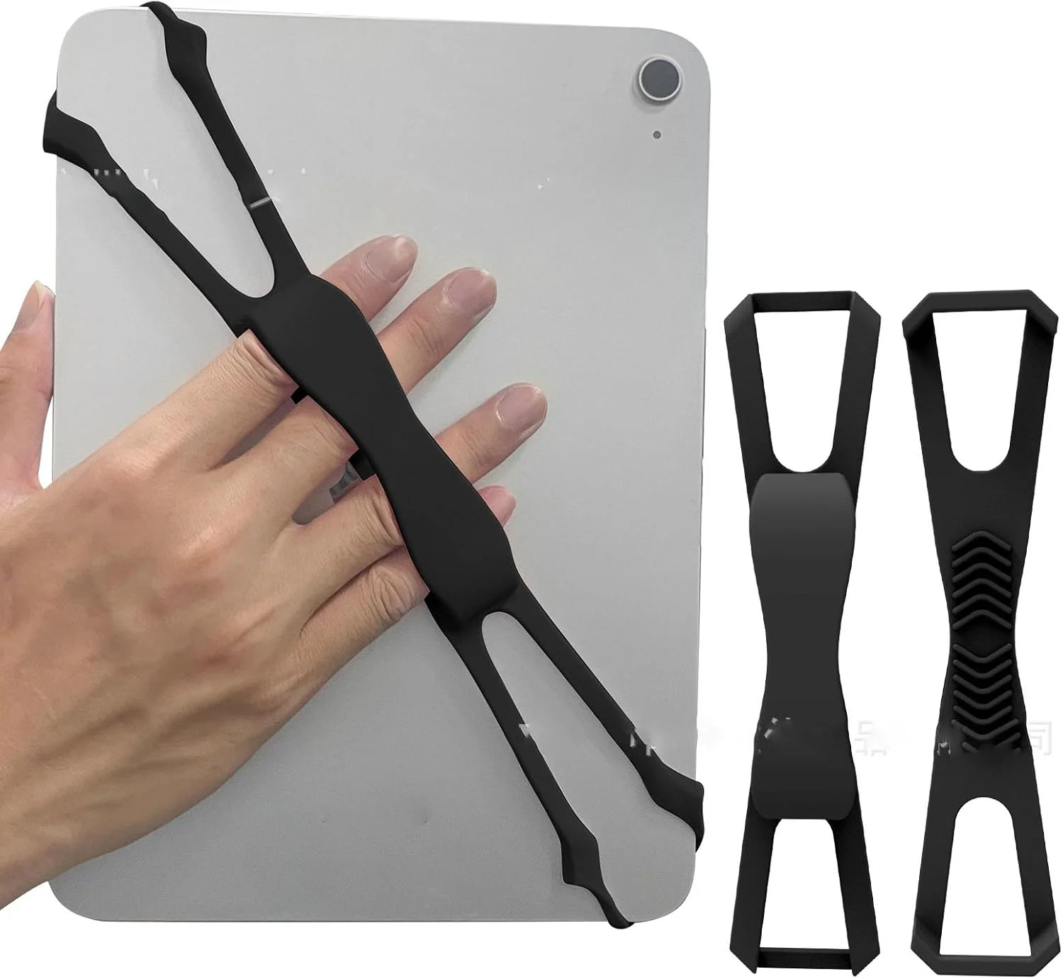 بسته 2 عددی بند دستی راحت YelaJoy برای کیندل و تبلت، لوازم جانبی کیندل برای مطالعه در رختخواب، نگهدارنده ایمن و سبک وزن برای پیپروایت/کوبو/اواسیس/کتاب الکترونیکی/تلفن 4.7-8 اینچی (مشکی)