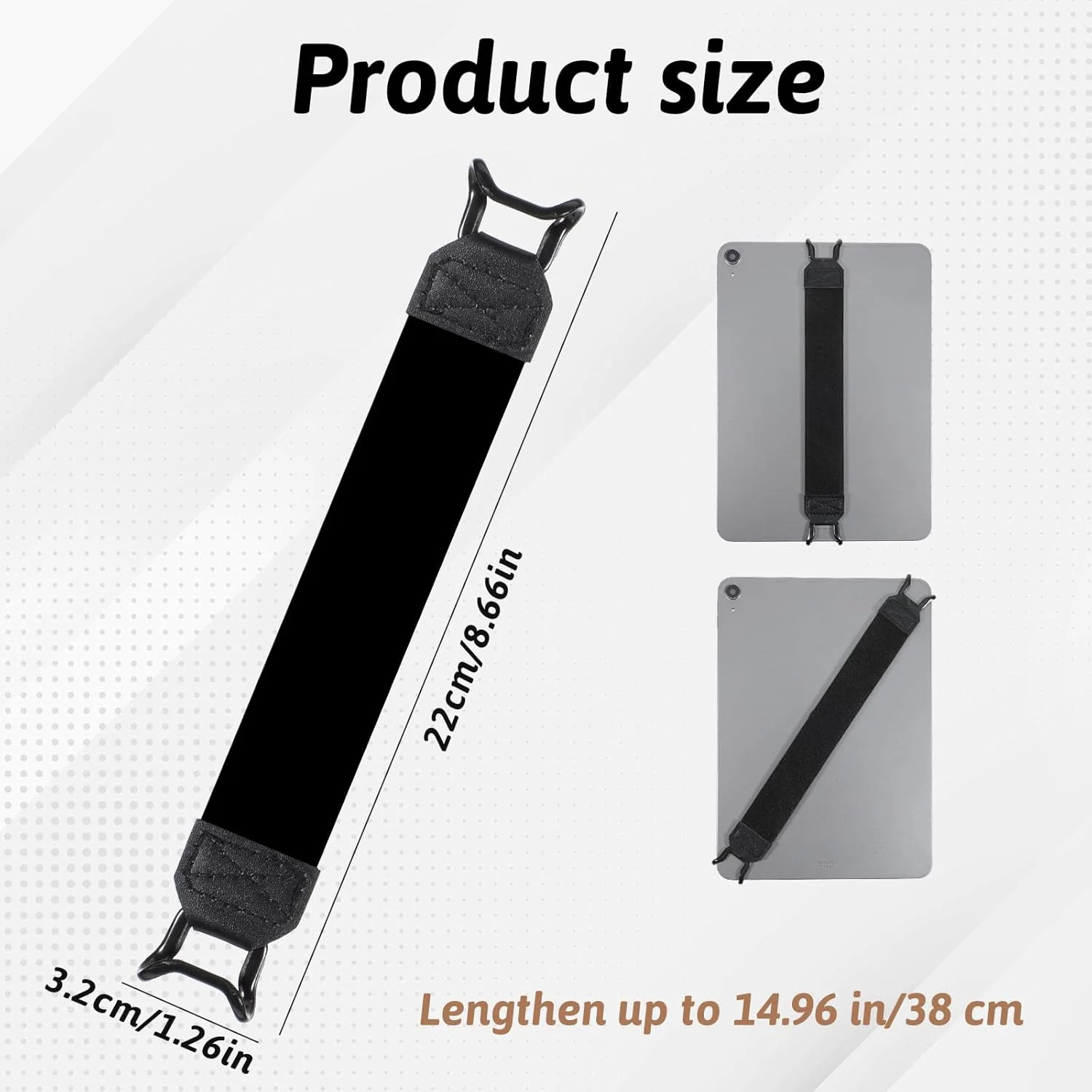 نگهدارنده دستی تبلت، کشسان و چند منظوره، مناسب برای تبلت های کتابخوان الکترونیکی 6 تا 7.5 اینچی کوبو/ویاگا/لنوو/سونی (مشکی) نگهدارنده دستی تبلت، کشسان و چند منظوره، مناسب برای تبلت های کتابخوان الکترونیکی 6 تا 7.5 اینچی کوبو/ویاگا/لنوو/سونی (مشکی)