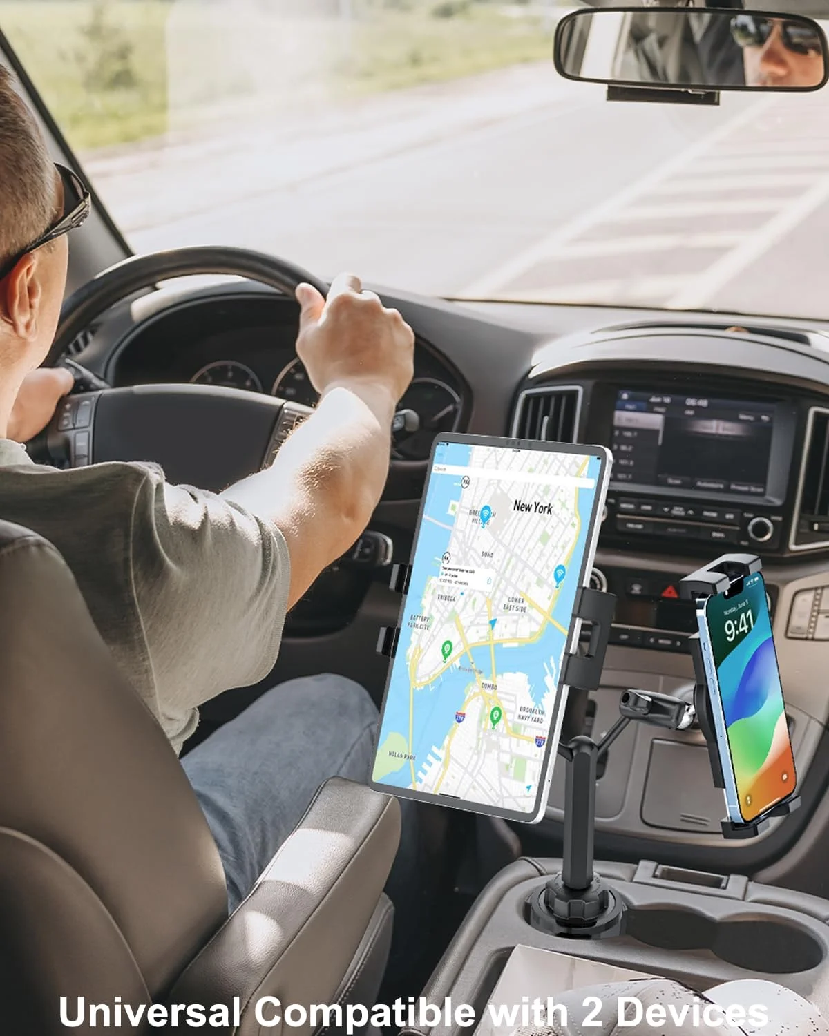 پایه تبلت و گوشی وولیی برای خودرو، هولدر لیوانی تبلت برای کامیون
