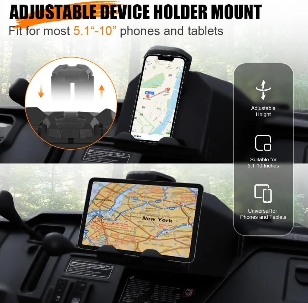 نگهدارنده تلفن تبلت برای هوندا پایونیر ۱۰۰۰ ۳P ۵P ۶P مدل ۲۰۲۲-۲۰۲۵، نگهدارنده دستگاه الکترونیکی GPS تبلت تلفن همراه با جعبه ذخیره سازی برای لوازم جانبی هوندا پایونیر ۱۰۰۰ ۱۰۰۰-۵ ۱۰۰۰-۶ مدل ۲۰۲۲-۲۰۲۵