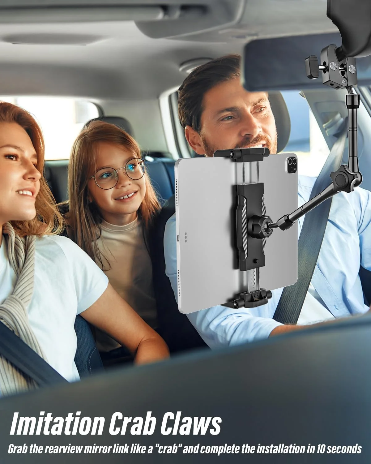 نگهدارنده تبلت آینه عقب وولیی - بازوی بلند فلزی