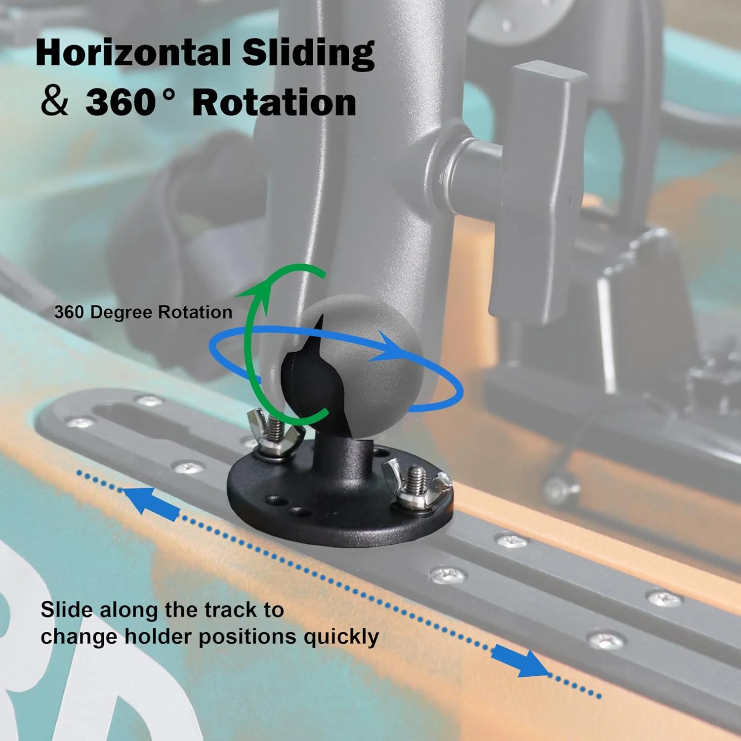 آداپتور صفحه گرد آلومینیومی 1.5 اینچی با سوراخ AMPS برای تبلت/ماهی یاب، پایه توپی ریلی با پیچ T برای ریل قایق کایاک/قایق، سازگار با RAM آداپتور صفحه گرد آلومینیومی 1.5 اینچی با سوراخ AMPS برای تبلت/ماهی یاب، پایه توپی ریلی با پیچ T برای ریل قایق کایاک/قایق، سازگار با RAM