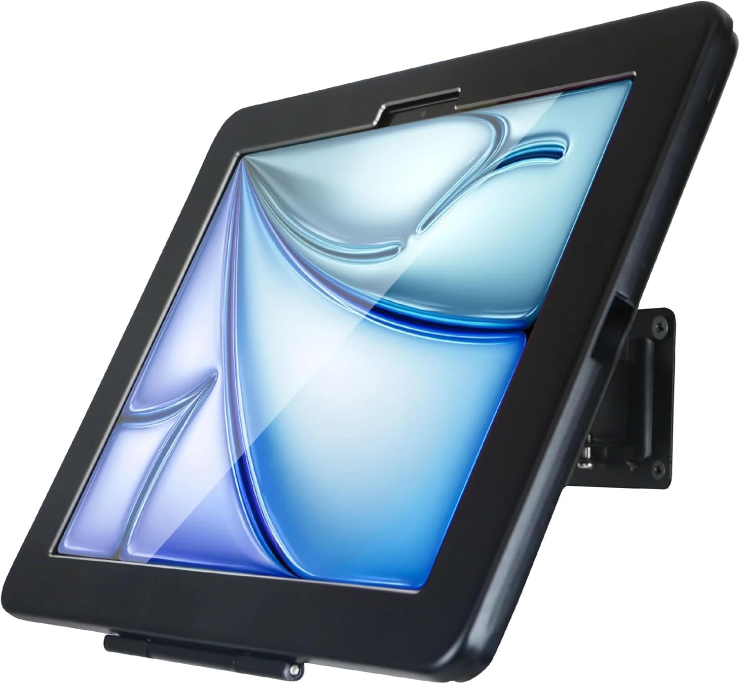 براکت دیواری برای آیپد ایر ۱۱ اینچی M3 2025 و M2 2024 (نسل هفتم/ششم آیپد ایر)، به جز سایر ۱۱ اینچی ها، با قفل و کلید، طراحی چند زاویه ای، فلزی (مشکی)