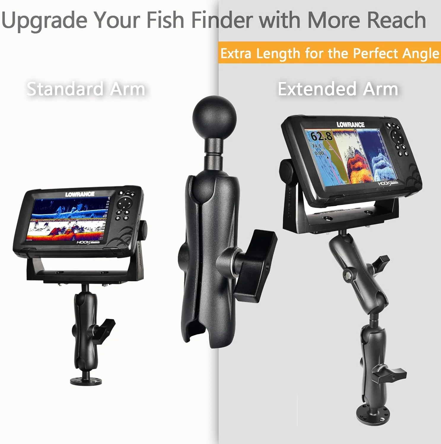 بازوی دوتایی سوکت سایز C با اتصال دهنده توپی به توپی 1.5 اینچی - کیت نصب با طول کلی 8.2 اینچ، بازوی آلیاژ آلومینیوم و توپ های دوتایی TPU، سازگار با سیستم های نصب GPS و ماهی یاب بازوی دوتایی سوکت سایز C با اتصال دهنده توپی به توپی 1.5 اینچی - کیت نصب با طول کلی 8.2 اینچ، بازوی آلیاژ آلومینیوم و توپ های دوتایی TPU، سازگار با سیستم های نصب GPS و ماهی یاب