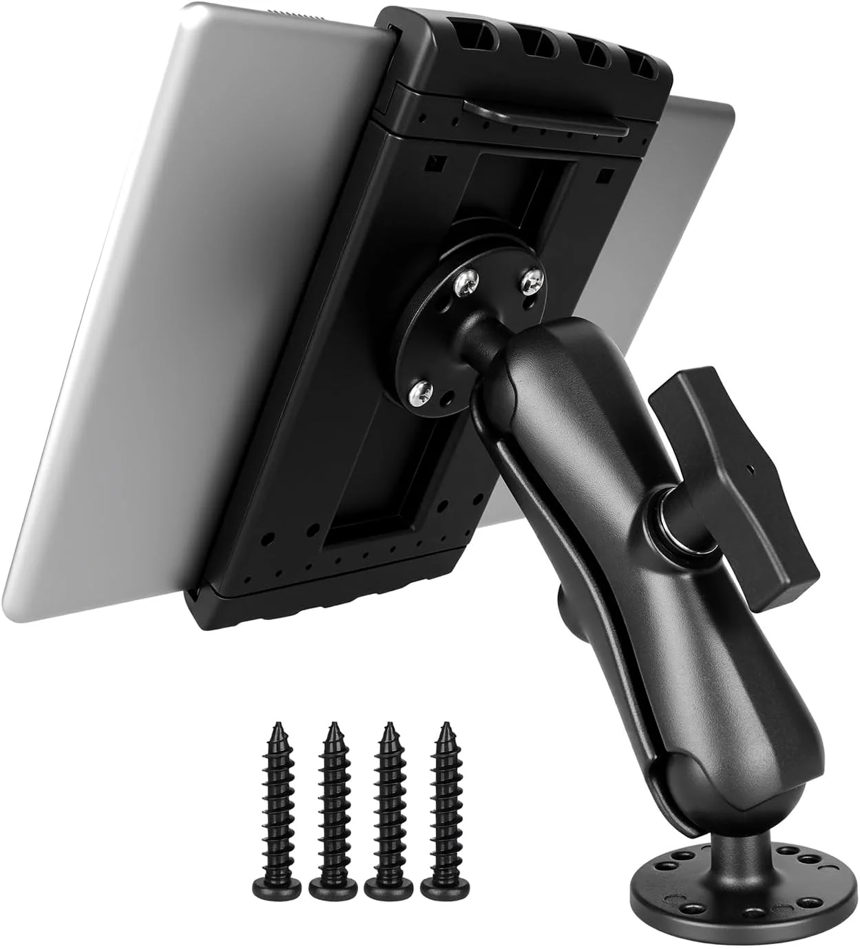 پایه تبلت آلومینیومی سنگین برای کامیون، هولدر تبلت با پایه دریل برای خودرو