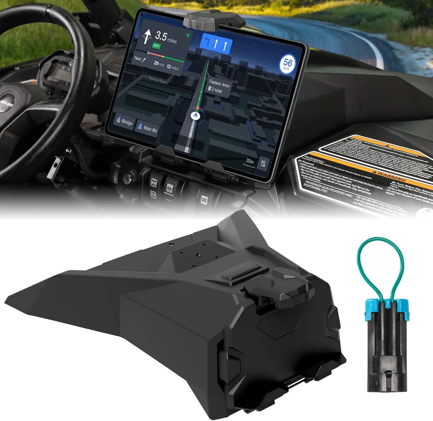 کیت نگهدارنده دستگاه الکترونیکی A & UTV PRO برای Can Am Commander 1000R / 700 XT DPS/Max مدل های 2021-2025، پایه تبلت و تلفن برای لوازم جانبی جعبه ذخیره سازی Can am Maverick Sport Trail مدل های 2019-2025، جایگزین #715005212