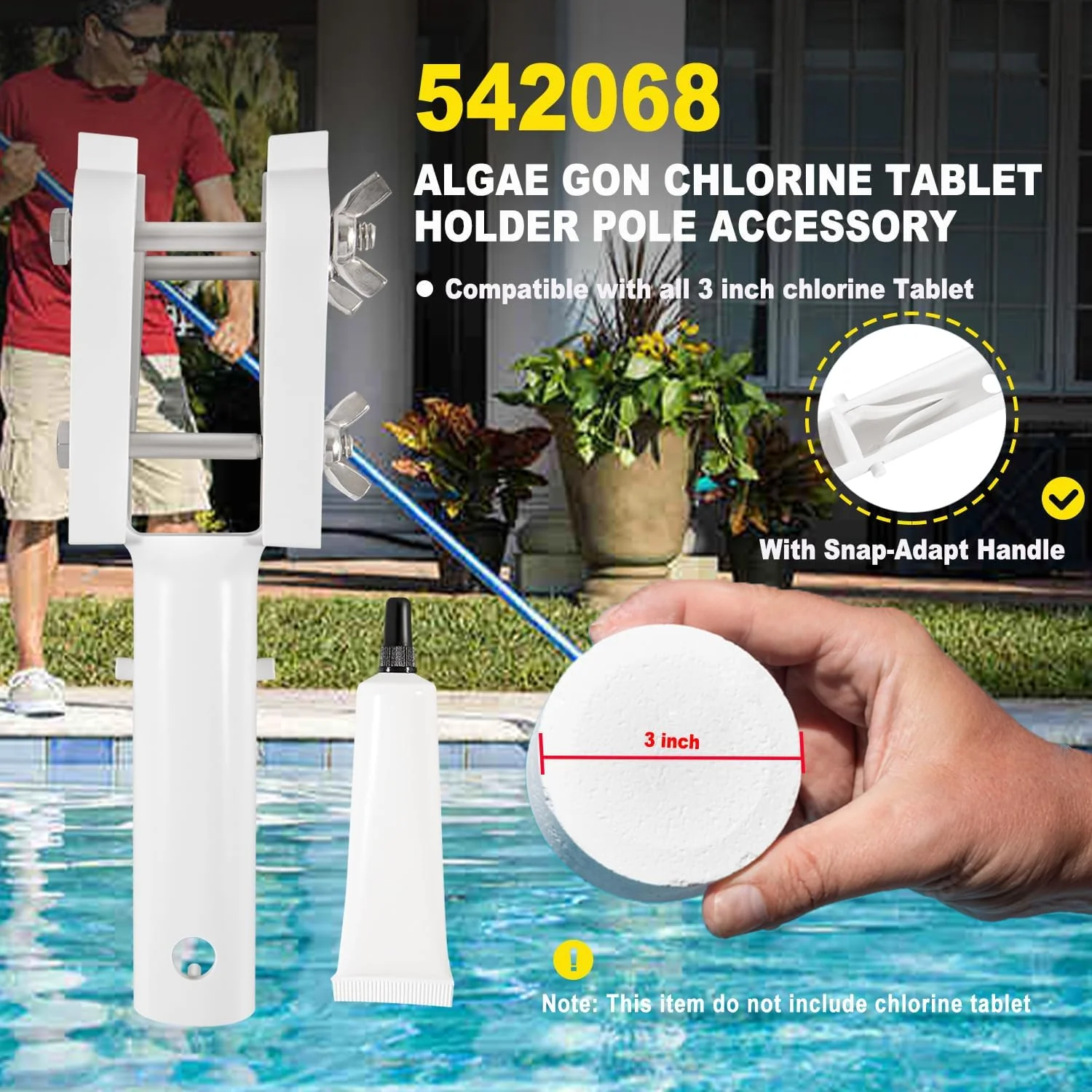 نگهدارنده تبلت 542068 با دسته اتصال سریع برای استخر و اسپا