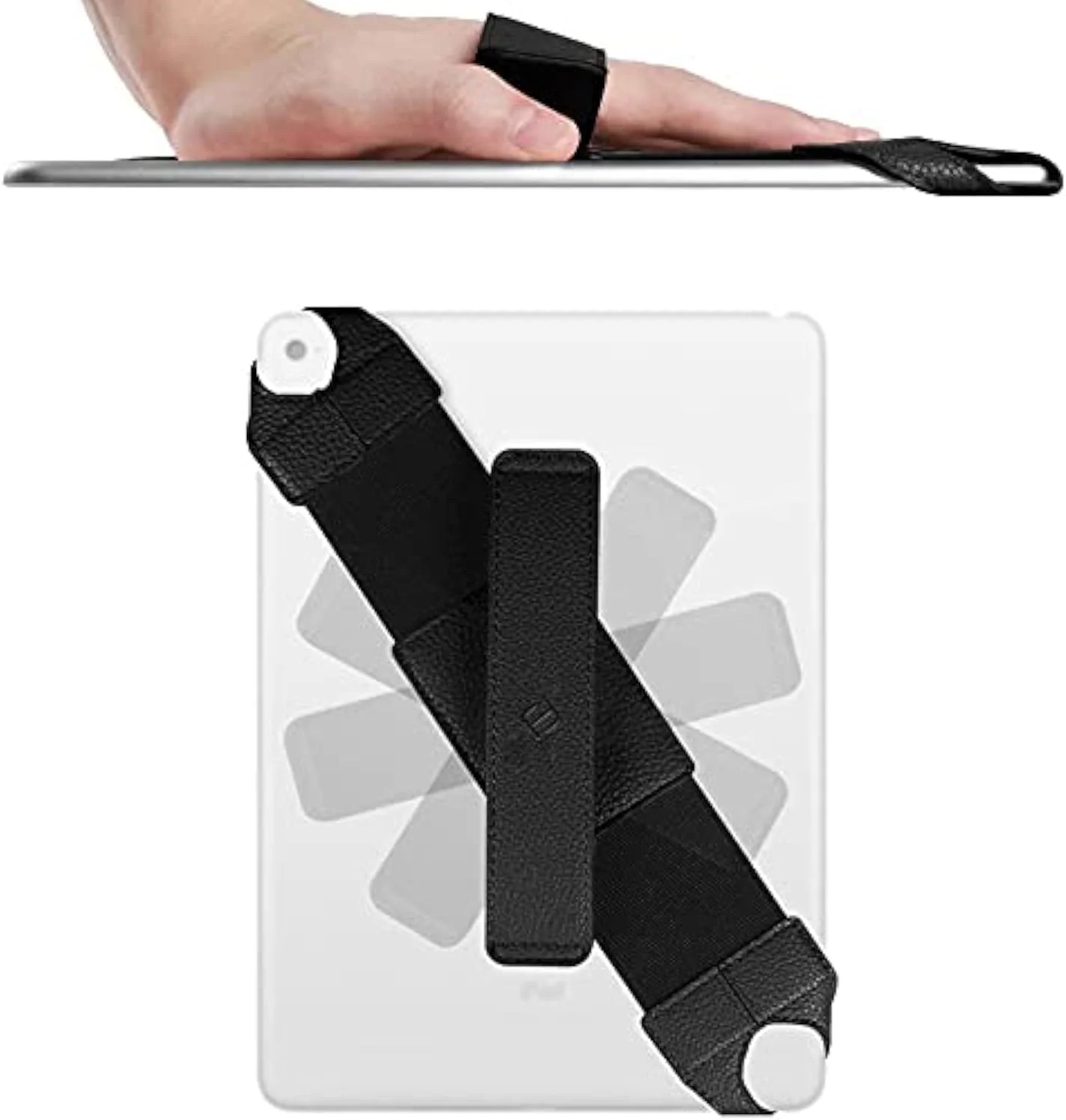نگهدارنده بند دستی تبلت یونیورسال Fintie، دسته چرمی PU با قابلیت چرخش 360 درجه با کمربند الاستیک، ایمن و قابل حمل برای تبلت های 7-8 اینچی آیپد مینی/سامسونگ گلکسی تب/اندروید/ویندوز
