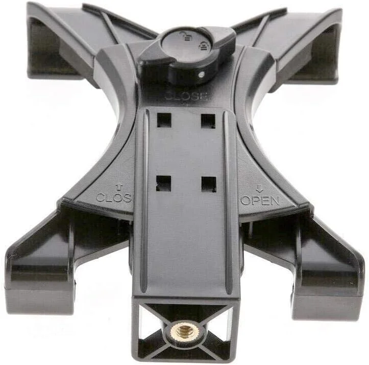 گیره نگهدارنده تبلت یونیورسال با قابلیت نصب روی سه پایه، سازگار با تبلت های 2/3/4/air/air2، دارای رزوه 1/4 اینچی و آداپتور X7o7