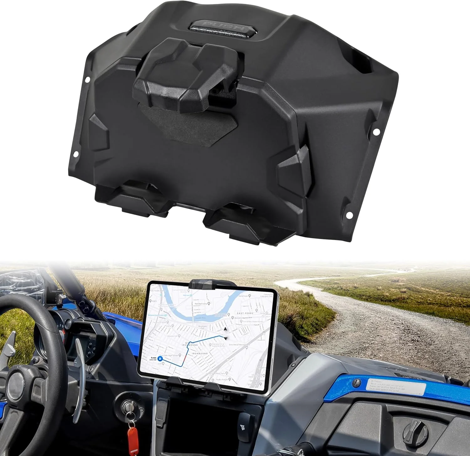 نگهدارنده دستگاه الکترونیکی تبلت برای یاماها YXZ 1000 مدل 19-25، نگهدارنده پایه الکترونیکی تلفن GPS با سینی سازمان دهنده جعبه ذخیره سازی برای لوازم جانبی یاماها YXZ 1000R / SE/SS/SS SE 2019-2025 نگهدارنده دستگاه الکترونیکی تبلت برای یاماها YXZ 1000 مدل 19-25، نگهدارنده پایه الکترونیکی تلفن GPS با سینی سازمان دهنده جعبه ذخیره سازی برای لوازم جانبی یاماها YXZ 1000R / SE/SS/SS SE 2019-2025