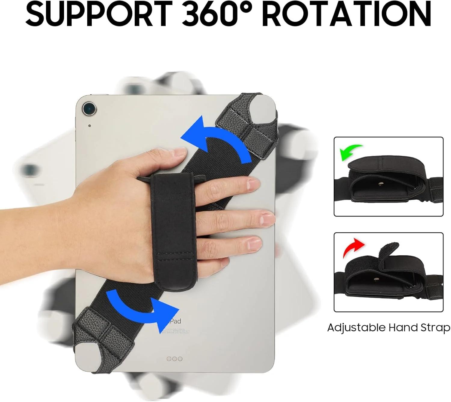 نگهدارنده بند دستی تبلت یونیورسال Fintie برای تبلتها و کتابخوانهای الکترونیکی 9 تا 11 اینچی، چرخش 360 درجه، چرم PU ایمن، دسته قابل تنظیم قابل حمل برای آیپد، گلکسی تب و تبلتهای 9-11 اینچی، مشکی نگهدارنده بند دستی تبلت یونیورسال Fintie برای تبلتها و کتابخوانهای الکترونیکی 9 تا 11 اینچی، چرخش 360 درجه، چرم PU ایمن، دسته قابل تنظیم قابل حمل برای آیپد، گلکسی تب و تبلتهای 9-11 اینچی، مشکی
