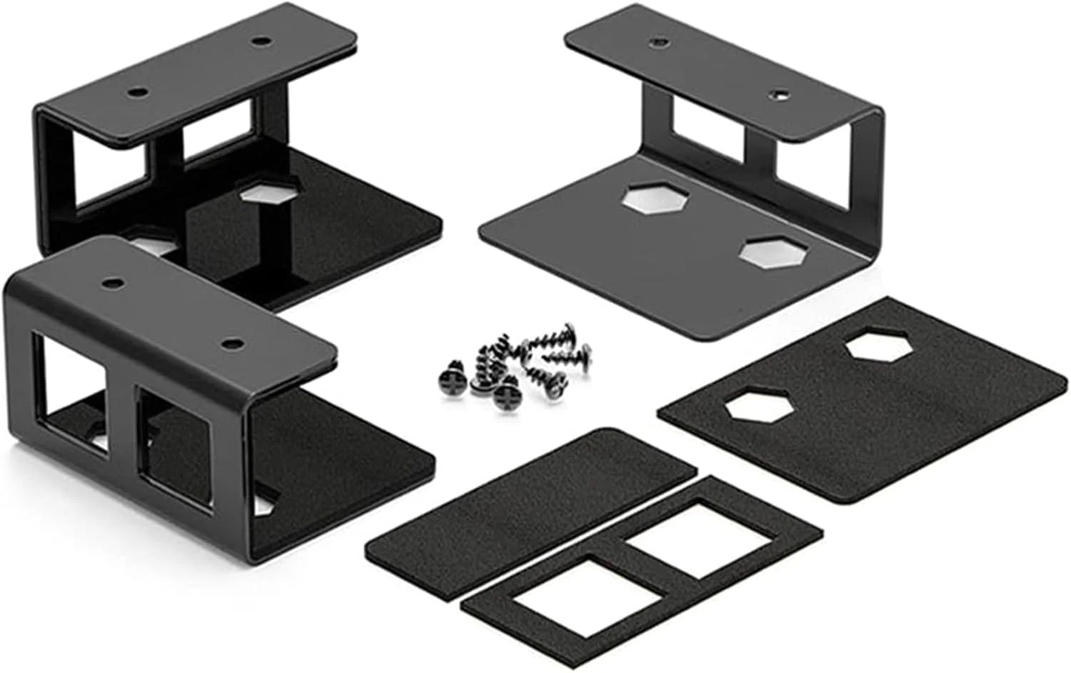 نگهدارنده لپ‌تاپ زیر میزی با پیچ و پد ضد لغزش، براکت قفسه زیر میزی برای کیبورد و سایر دستگاه‌ها، پایه فلزی