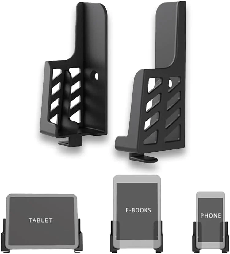 نگهدارنده دیواری تلفن برای تبلت، آیفون، اندروید، نگهدارنده تلفن حمام سازگار با آیپد، کیندل، دو شیار برای تنظیم زاویه، ثابت شده توسط چسب یا پیچ (مشکی) نگهدارنده دیواری تلفن برای تبلت، آیفون، اندروید، نگهدارنده تلفن حمام سازگار با آیپد، کیندل، دو شیار برای تنظیم زاویه، ثابت شده توسط چسب یا پیچ (مشکی)