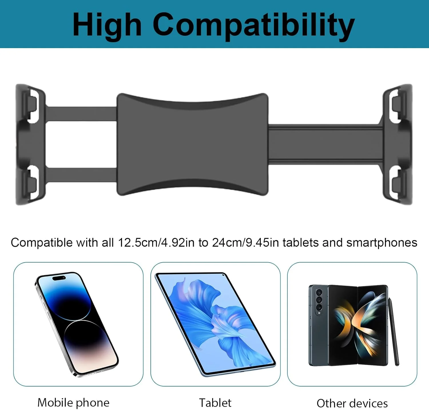 پایه دیواری تبلت یونیورسال برای صفحهنمایشهای الکترونیکی 4.5 تا 13.5 اینچی، نگهدارنده تبلت سازگار با آیپد، آیفون، کیندل، گلکسی تب، سرفیس، سوییچ، تلفن و تلفن هوشمند پایه دیواری تبلت یونیورسال برای صفحهنمایشهای الکترونیکی 4.5 تا 13.5 اینچی، نگهدارنده تبلت سازگار با آیپد، آیفون، کیندل، گلکسی تب، سرفیس، سوییچ، تلفن و تلفن هوشمند