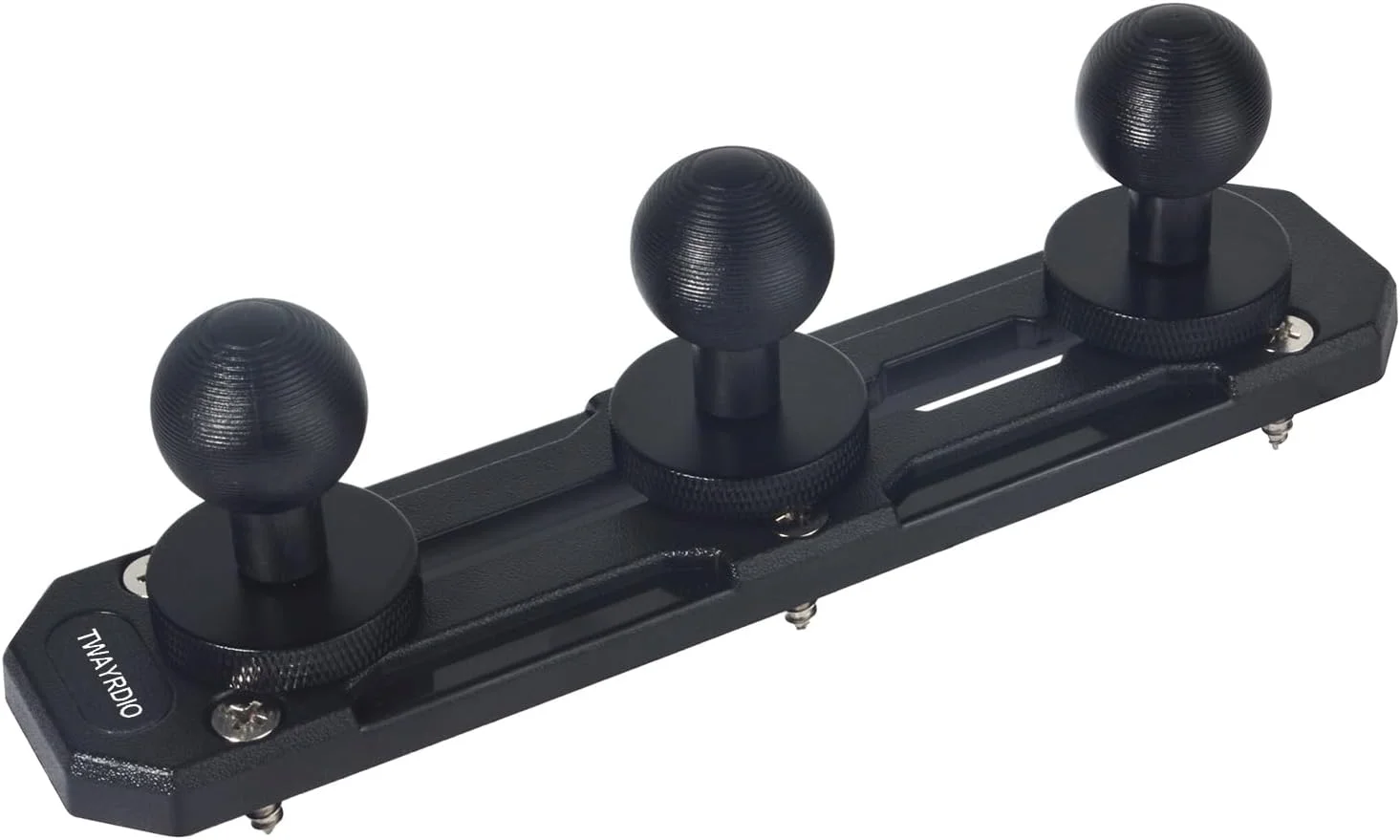 پایه ریلی داشبورد TWAYRDIO با 3 عدد توپ ریلی 1 اینچی سازگار با بازوی دوتایی RAM Mounts برای تلفن، تبلت کوچک، GPS، رادیو، دوربین پایه ریلی داشبورد TWAYRDIO با 3 عدد توپ ریلی 1 اینچی سازگار با بازوی دوتایی RAM Mounts برای تلفن، تبلت کوچک، GPS، رادیو، دوربین