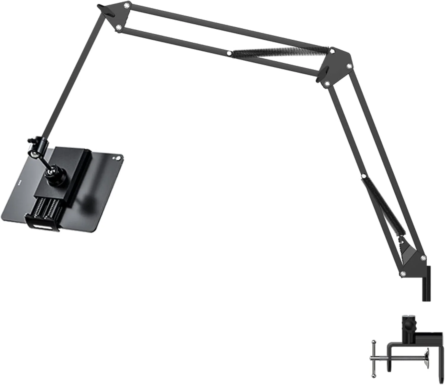 پایه نگهدارنده تبلت و گوشی موبایل، بازوی انعطاف پذیر یونیورسال مناسب برای منزل و محل کار، مدل 2