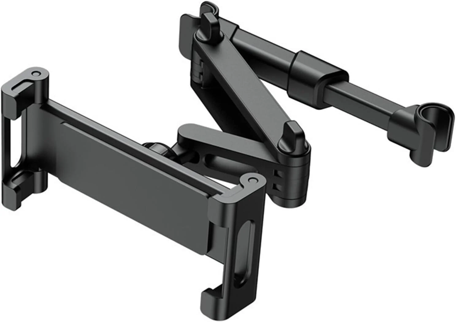 نگهدارنده تبلت برای خودرو، نگهدارنده آیپد با قابلیت تنظیم 360 درجه برای صندلی عقب خودرو، سازگار با دستگاه های 4.7 تا 12.9 اینچی مانند آیفون، آیپد، سوییچ و غیره، لوازم ضروری سفر (مشکی)