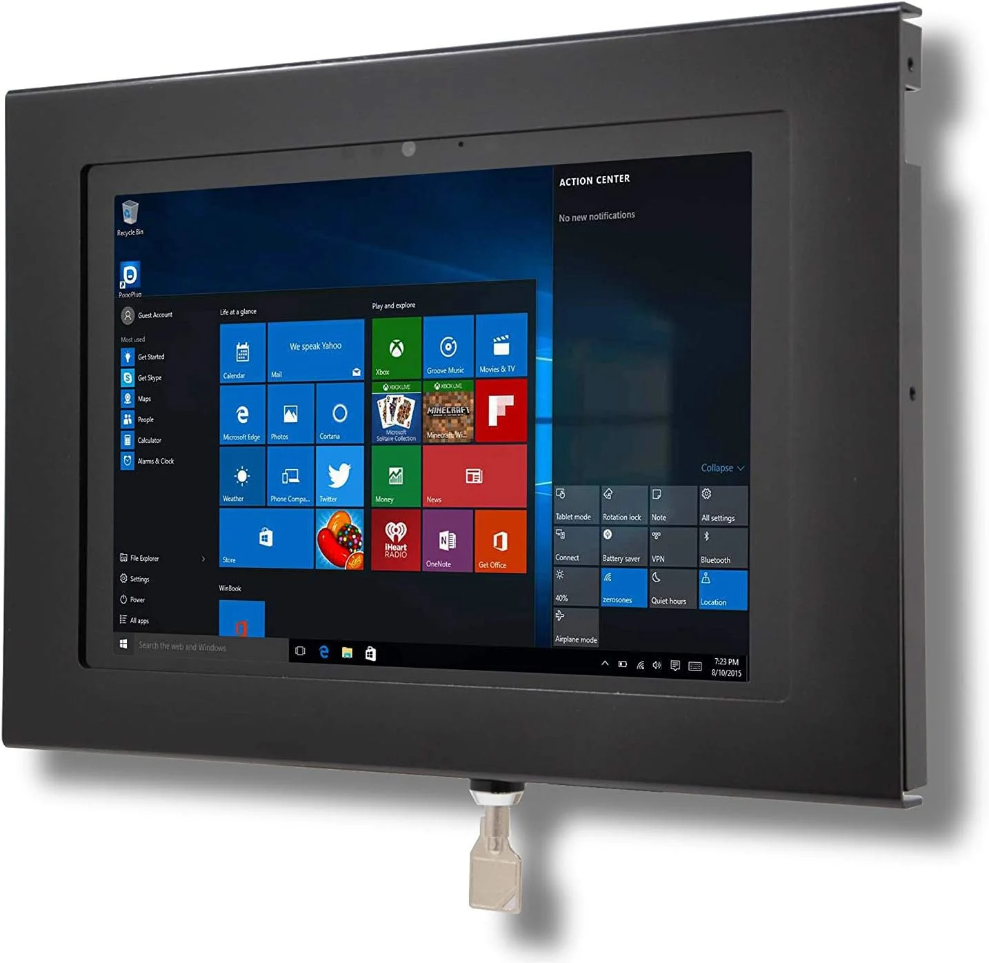 محفظه فلزی ضد سرقت قفل‌دار TABcare برای تبلت Lenovo TAB M11 K11 مناسب برای کیوسک، POS، فروشگاه، نمایش ویترین، ساعت حضور و غیاب (مشکی، TAB M11 K11)