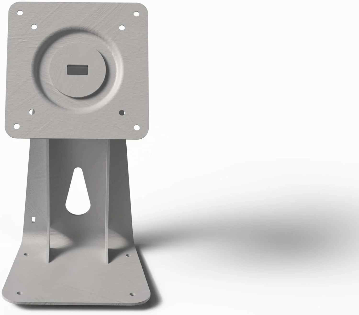 پایه رومیزی فلزی VESA با قابلیت چرخش 360 درجه و 180 درجه به جلو و عقب، پشتیبانی از 75x75mm و 100x100mm (سفید)