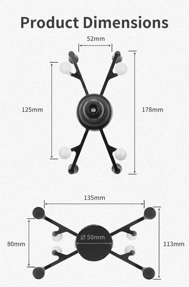 پایه تبلت Strg با پایه گرد برای نصب با دریل، مناسب برای تمام تبلت‌های 6 اینچی آیپد/سامسونگ، نگهدارنده تبلت فنری عالی برای خودروها، وسایل نقلیه تجاری، کامیون‌ها و نصب روی دیوار و غیره