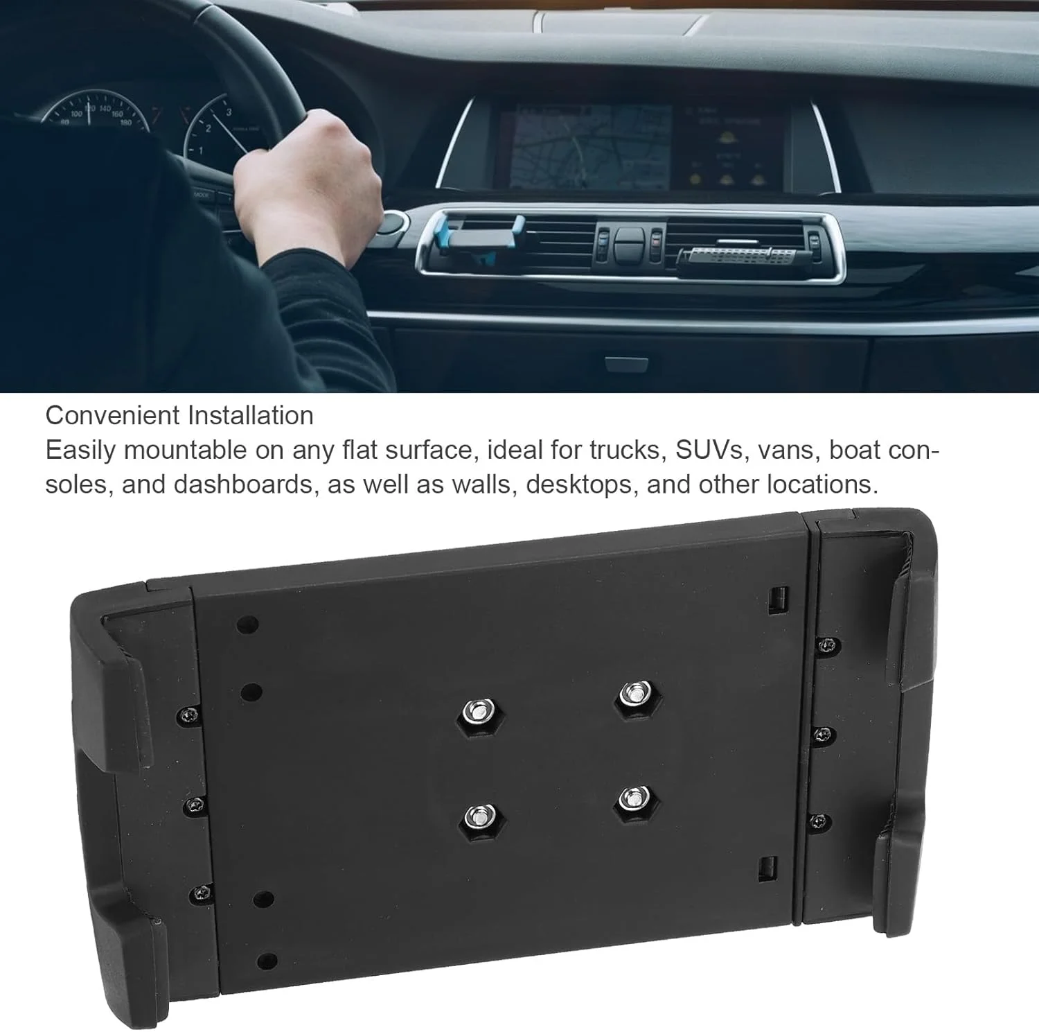 نگهدارنده تبلت خودرو با سر توپی، نگهدارنده تبلت ضد خش و ضد لرزش قابل کشش برای داشبورد کنسول کامیون و قایق برای تبلت های 8 تا 14 اینچی