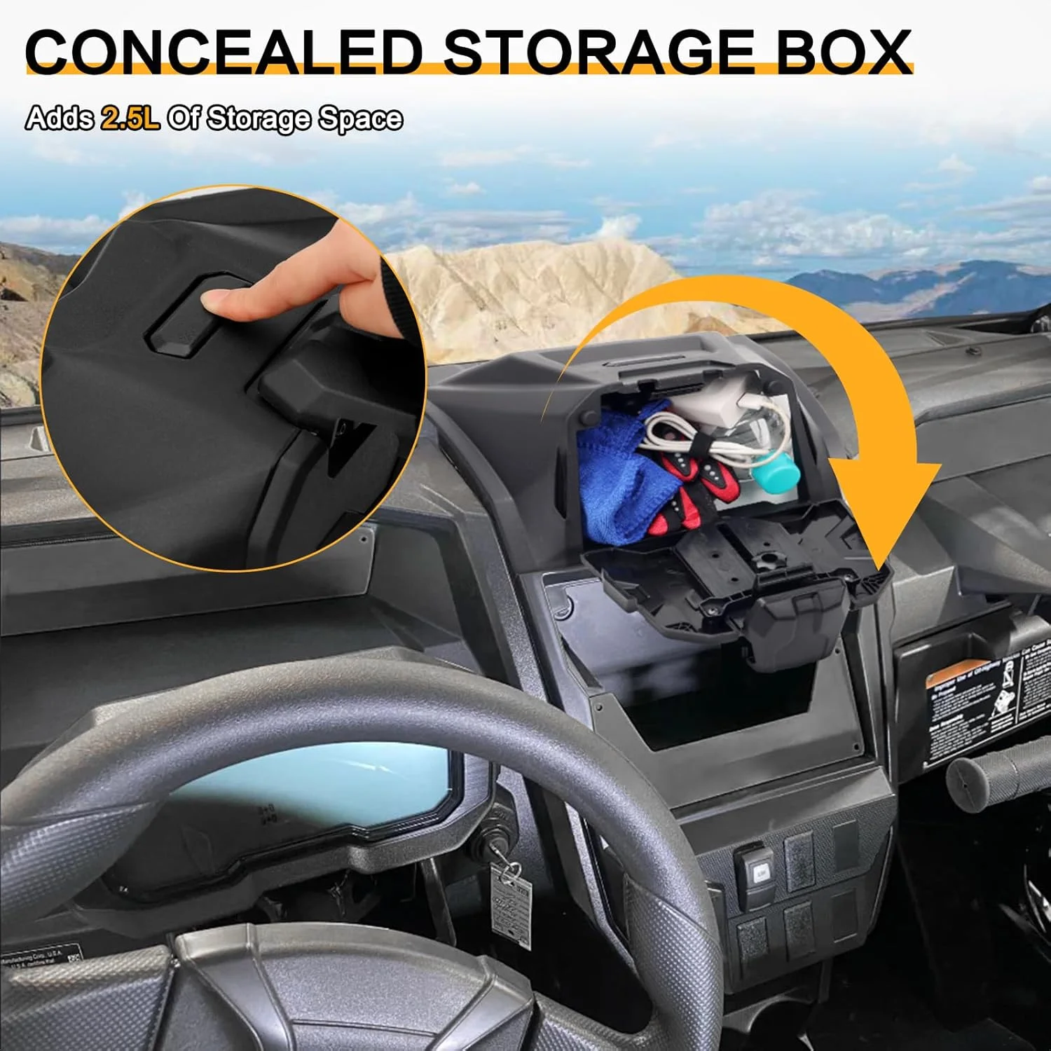 نگهدارنده تبلت دستگاه الکترونیکی با جعبه ذخیره سازی سازگار با Kawasaki Teryx KRX 1000 2020-2025، پایه GPS تلفن همراه UTV سینی سازمان دهنده لوازم جانبی Teryx KRX 1000 نگهدارنده تبلت دستگاه الکترونیکی با جعبه ذخیره سازی سازگار با Kawasaki Teryx KRX 1000 2020-2025، پایه GPS تلفن همراه UTV سینی سازمان دهنده لوازم جانبی Teryx KRX 1000