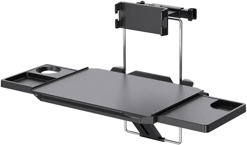 میز فرمان خودرو، پایه لپ تاپ برای خودروهای شاسی بلند، کامیون ها و ون ها، سینی بزرگ 2 در 1 فرمان خودرو/میز پشتی صندلی با نگهدارنده تلفن برای غذا خوردن و نوشتن، هدیه برای رانندگان کامیون